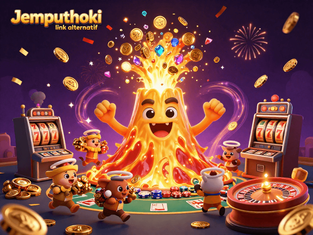 Engage with thrilling games at Jemputhoki link alternatif showcasing a dynamic casino scene.