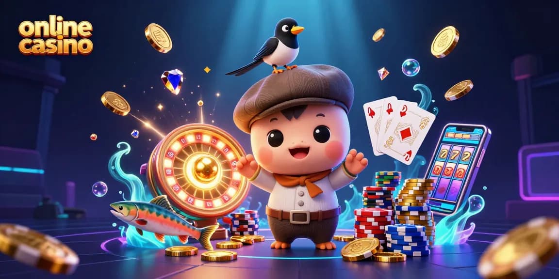 Experience the fun of an online casino with cartoon characters and dynamic gaming elements.