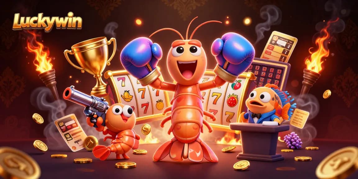 Engage in thrilling moments with Luckywin as 3D characters embody the excitement of slot games.
