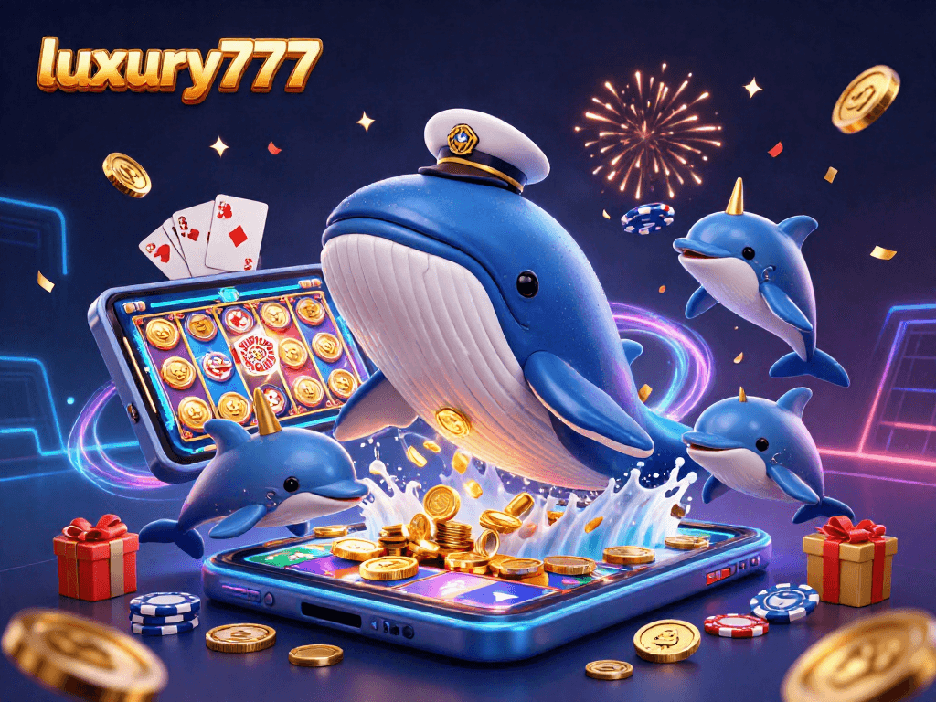 Menghadirkan keseruan luxury777 dengan ikan paus 3D raksasa, narwhal emas, dan lumba-lumba menghibur dalam permainan kasino.