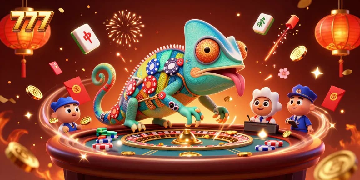 Experience thrilling 777 action with vibrant casino symbols and festive celebrations in this dynamic illustration.
