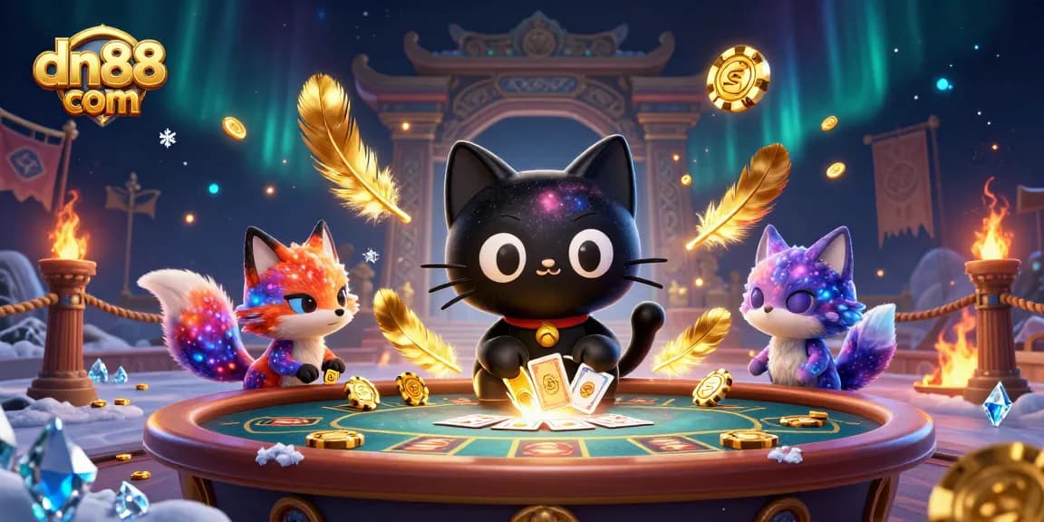 Spin the wheel of fortune at dn88 com with cosmic characters and dynamic casino elements.