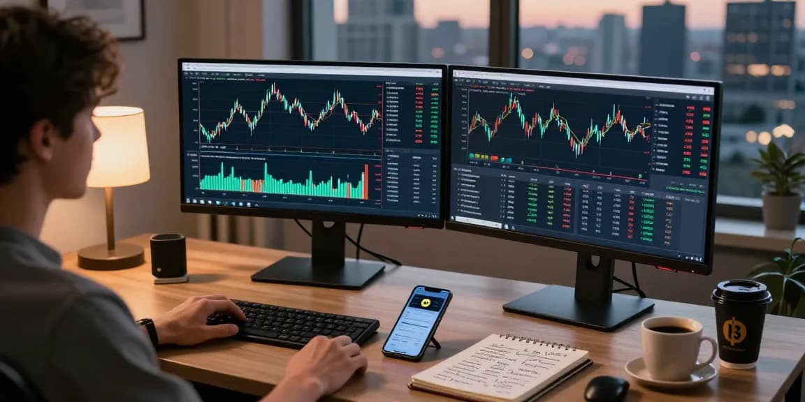 Play exchange and cryptocurrency trading setup with advanced analytics tools for secure investment insights.
