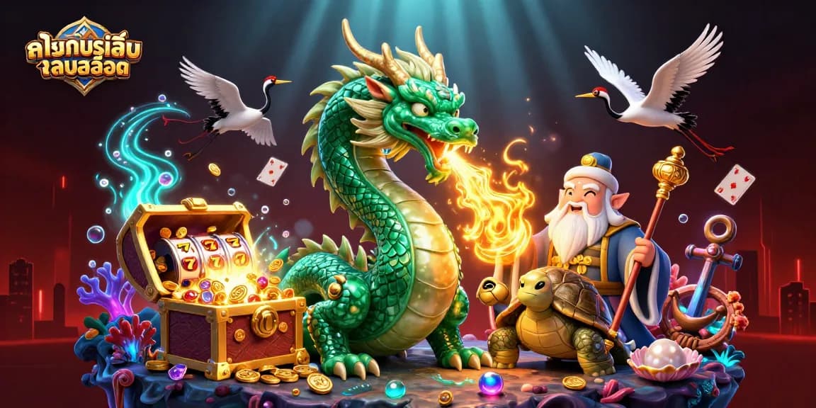 Menangkan pengalaman ทดลองเล่นสล็อต dengan slot jackpot, naga jade hijau, dan elemen slot.