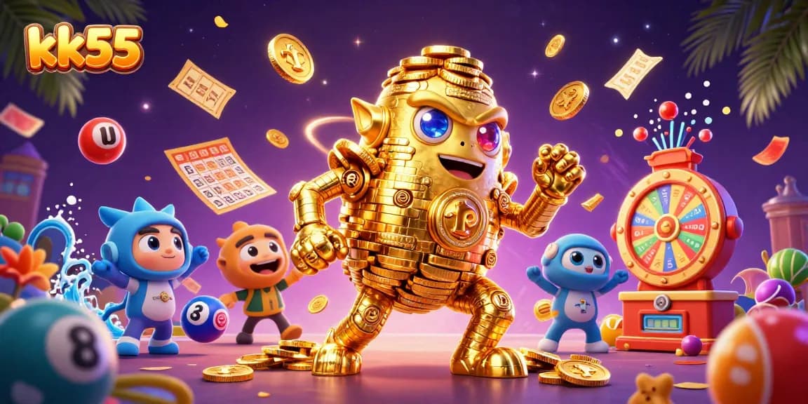 Engage in thrilling gaming experiences with kk55's vibrant dynamic lottery and casino elements.