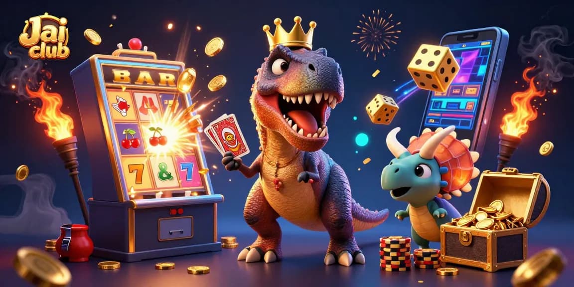 Engage with Jai club's exciting gaming world featuring dynamic characters and vibrant casino elements.