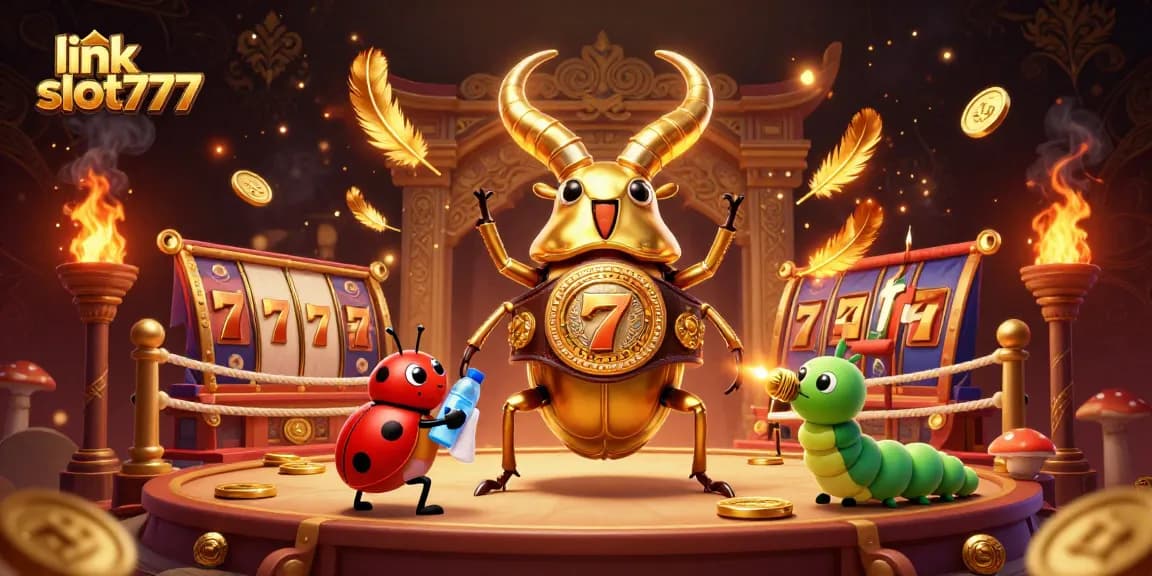 Engage in thrilling gameplay with link slot777 as a giant beetle champions epic casino battle.