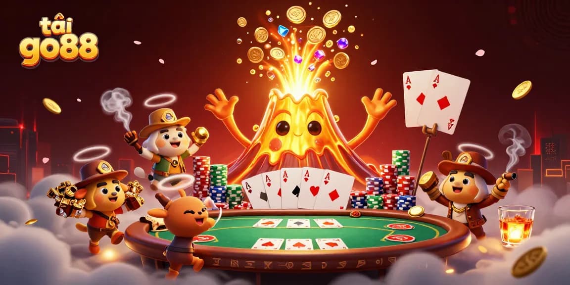 Experience the excitement of tải go88 with a thrilling scene of treasure and triumph in a vibrant casino setting.