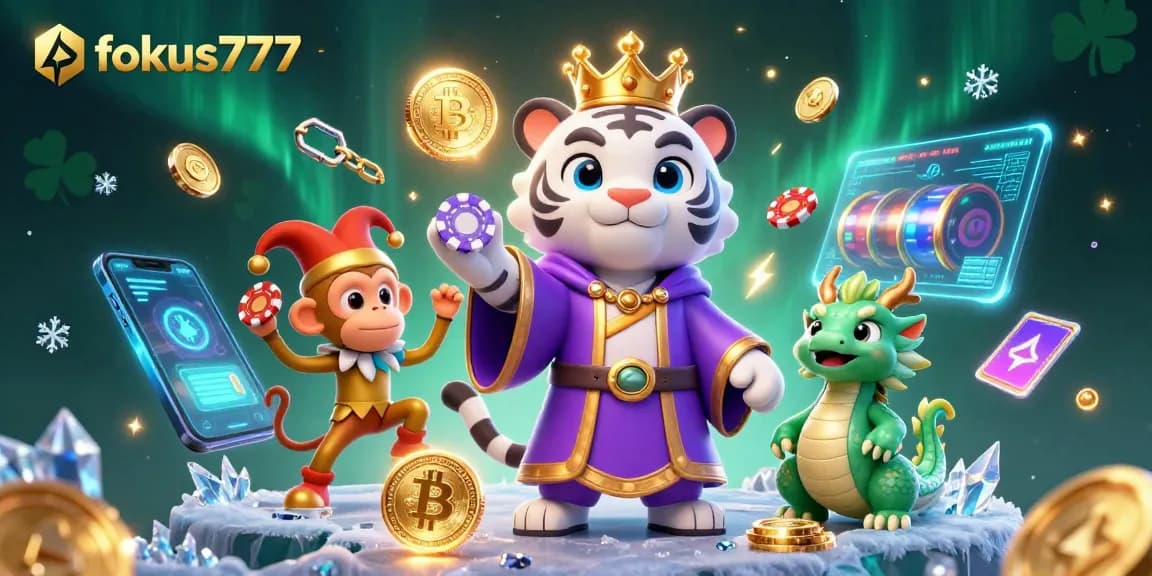 Experience thrilling casino action with fokus777 showcasing vibrant characters and game elements.