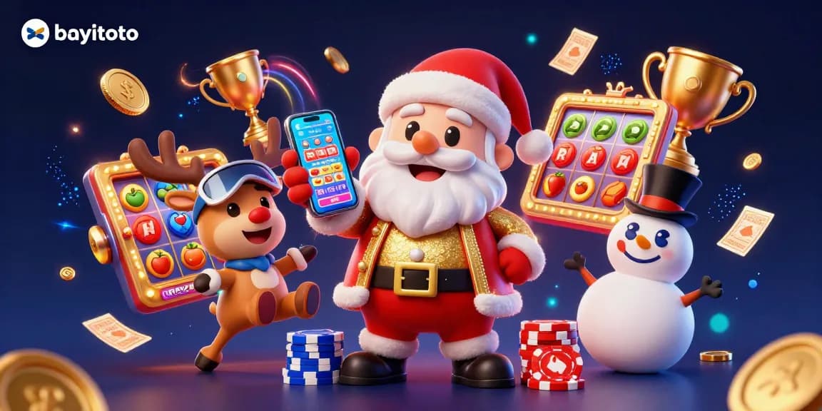 Experience exciting gameplay with bayitoto's vibrant slots, jackpots, and fun characters in an engaging casino scene.