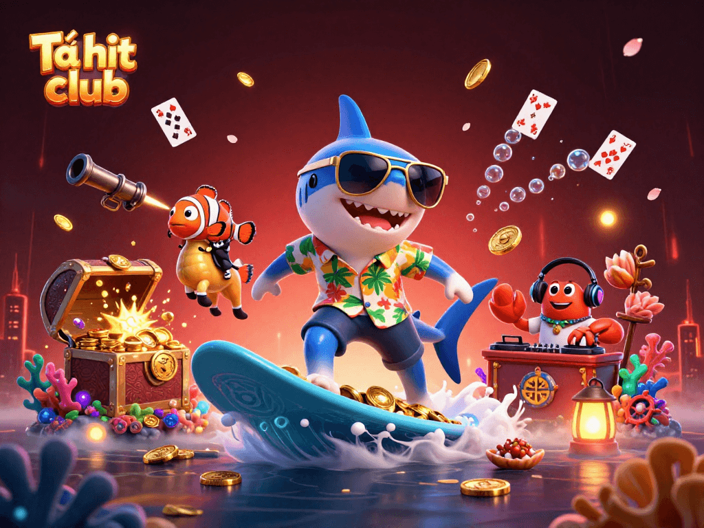 Engage in thrilling gameplay with the vibrant scene celebrating Tải hit club's dynamic casino experience.