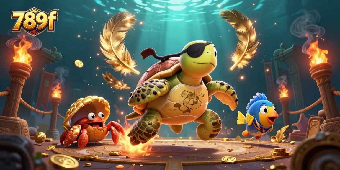 Engage with 789f's thrilling casino adventure featuring dynamic underwater characters and rich treasures.