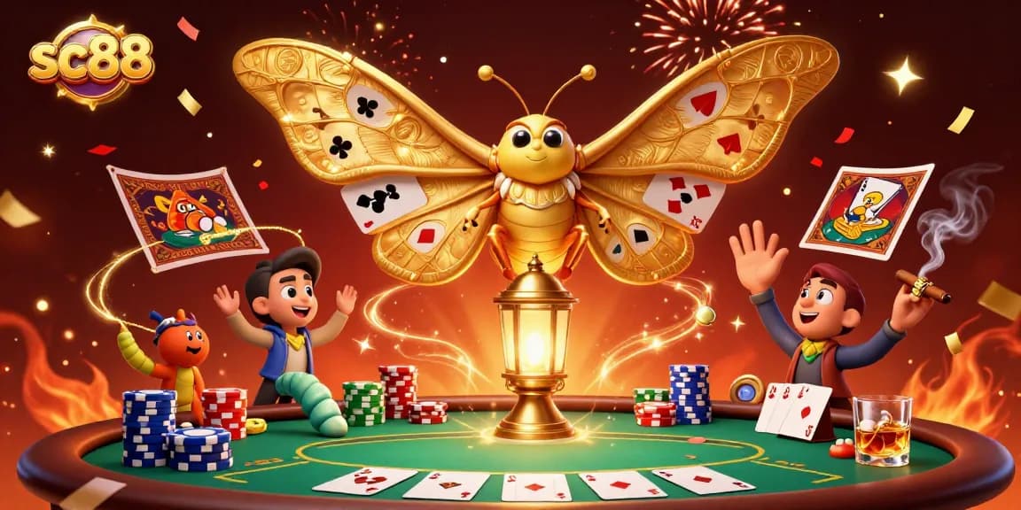 Experience the excitement of casino gaming with sc88's vibrant and detailed illustrated scene.