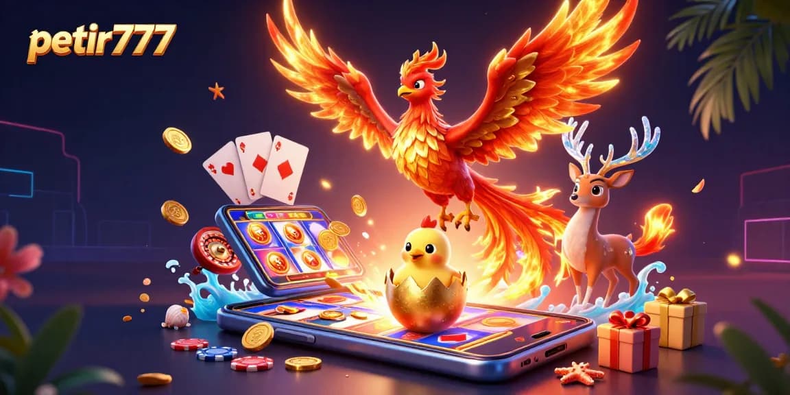 Play exciting slot games with petir777 as a fire phoenix and mystical stag elevate the experience.