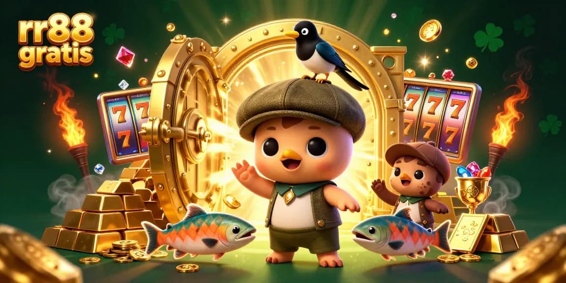 Engage in exciting gameplay at rr88 gratis with vibrant characters, casino treasures, and joyful atmosphere.