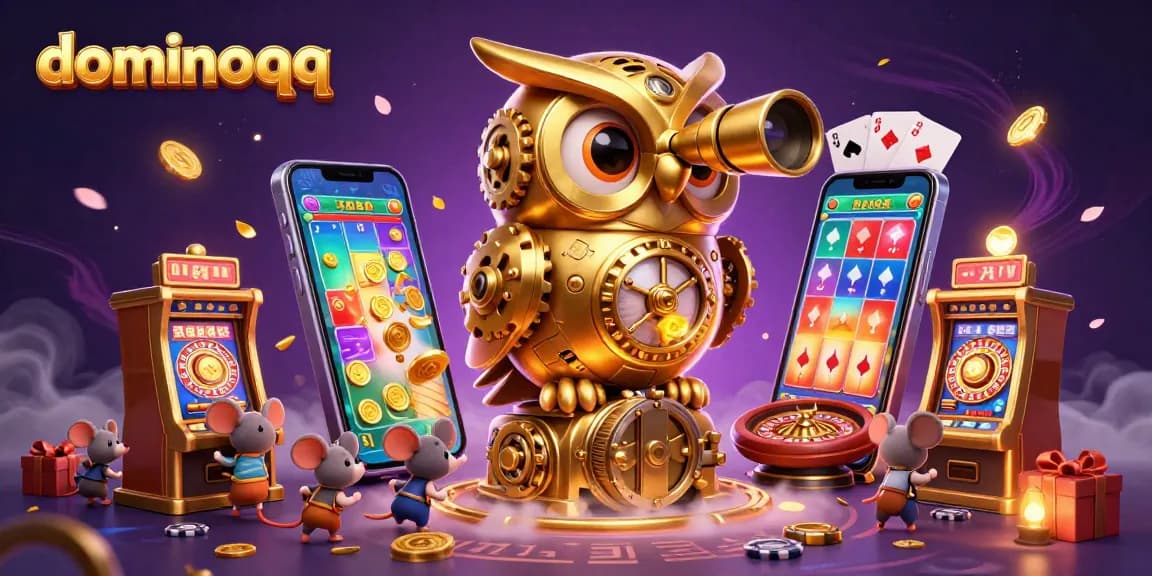 Players engage with dominoqq in a vibrant casino scene with dynamic elements and immersive visuals.