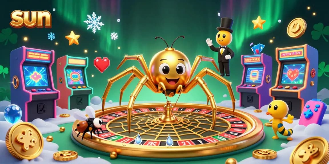 Spin the roulette wheel with sun-themed characters in a vibrant casino setting.