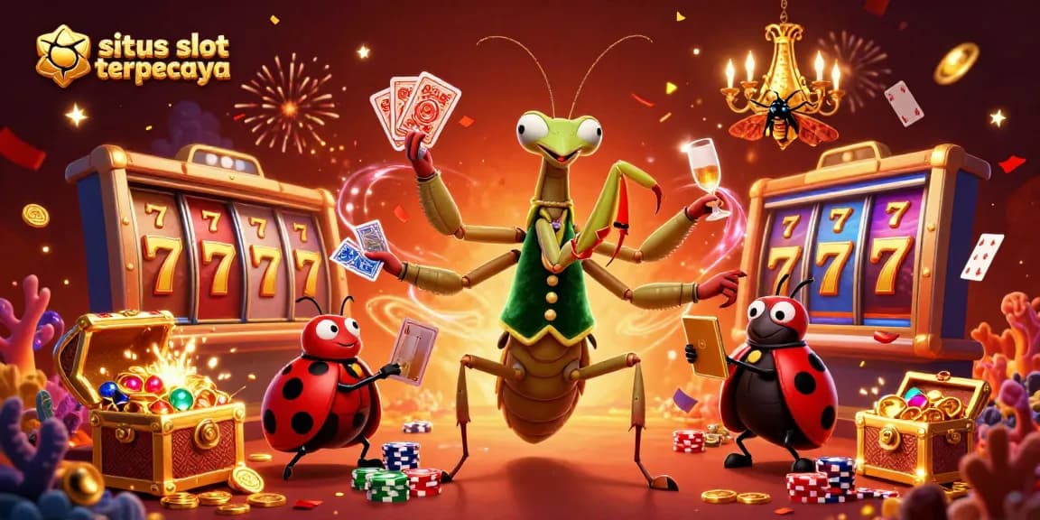 Engage with situs slot gacor terpercaya in a vibrant 3D casino scene featuring slot reels and dynamic energy.