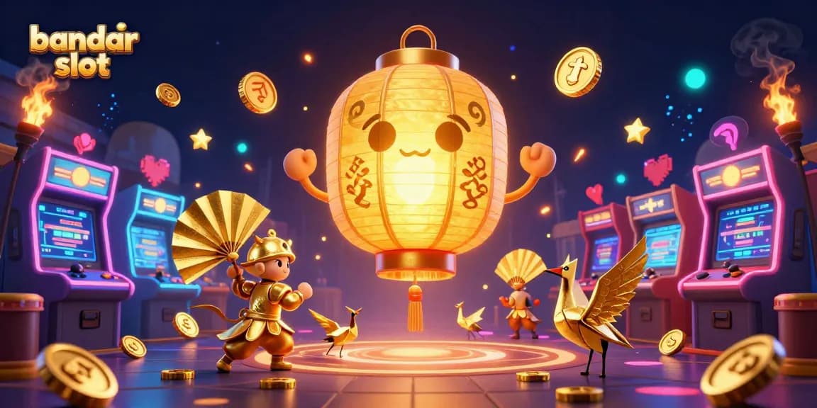 Memenangkan jackpot bandar slot dengan suasana kasino malam yang magis dan elemen permainan interaktif.