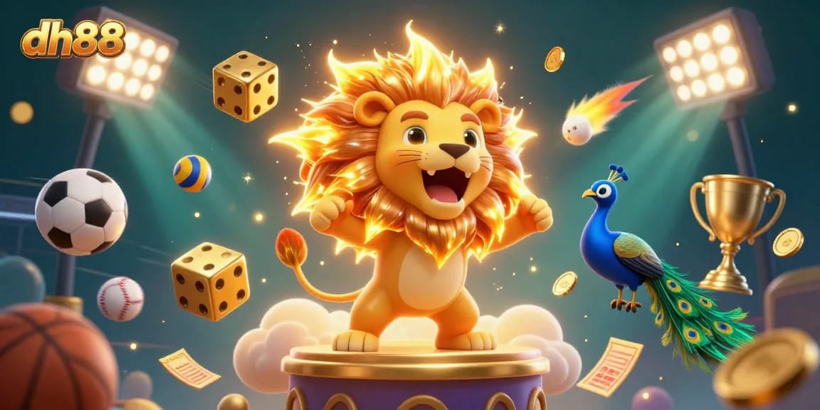 Experience the thrill of gaming at dh88 with a vibrant 3D casino scene featuring vibrant characters and dynamic elements.