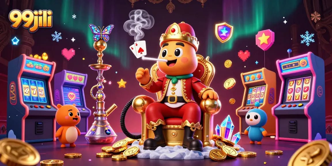 Engage in thrilling gameplay at 99jili while enjoying colorful 3D illustrations of gaming elements.