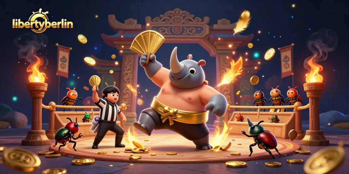 Experience thrilling gameplay at libertyberlin, where golden coins fly amidst exciting slot machines!