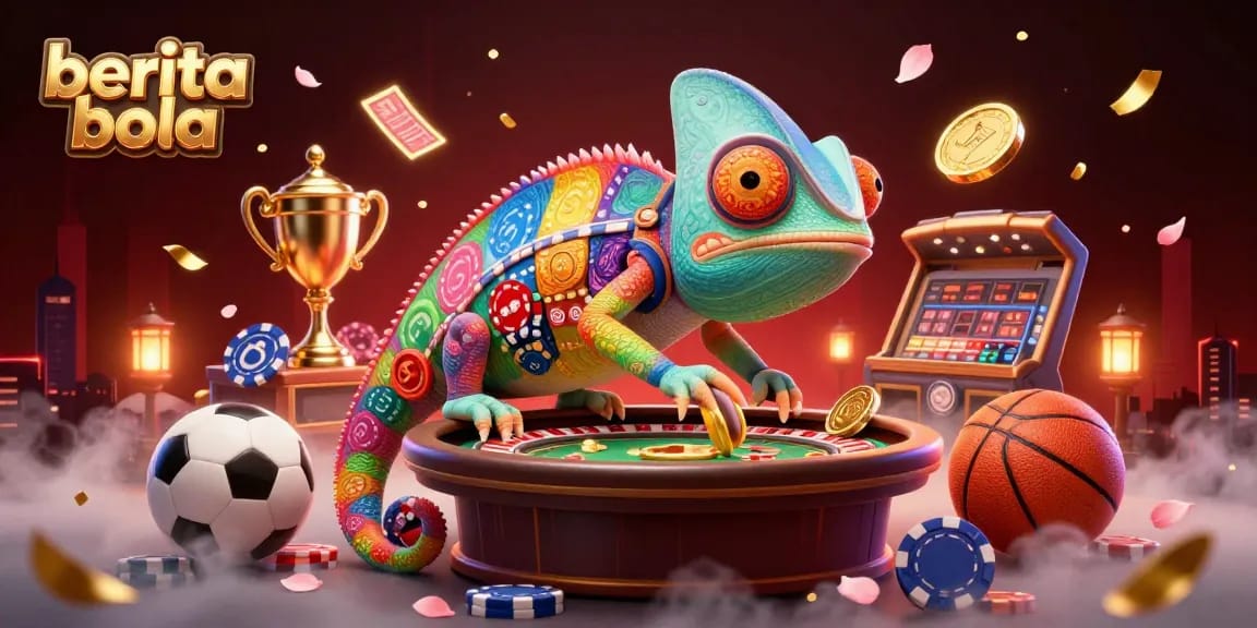 Experience the excitement of berita bola with dynamic sports betting scenes filled with vibrant elements.