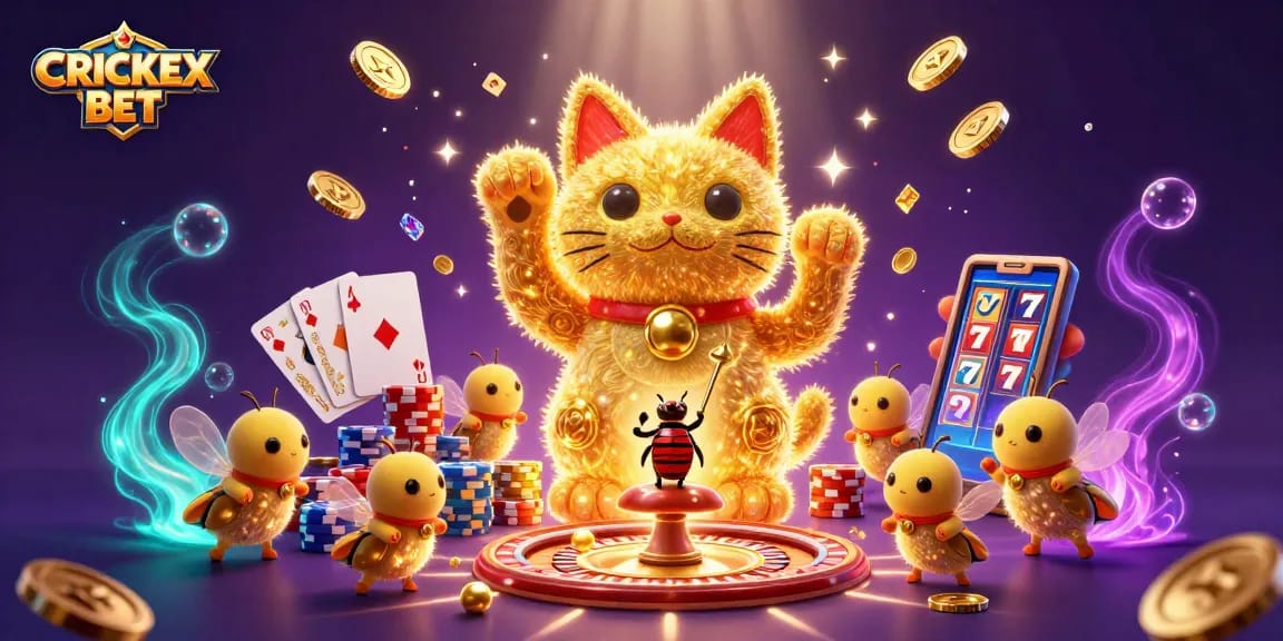 Experience immersive CRICKEX BET action with vibrant visuals and dynamic casino elements.
