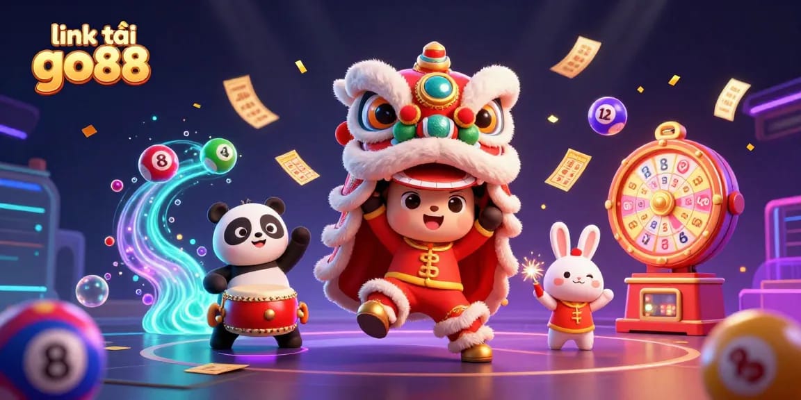Join the excitement and download link tải go88 with vibrant casino-themed graphics in this dynamic illustration.