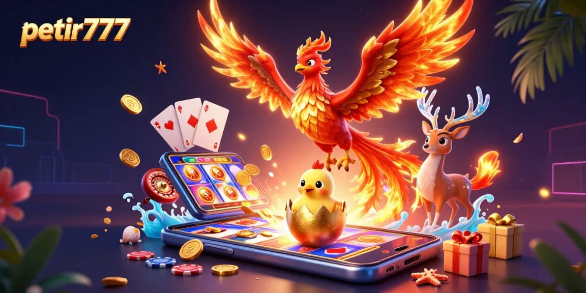 Play exciting slot games with petir777 as a fire phoenix and mystical stag elevate the experience.
