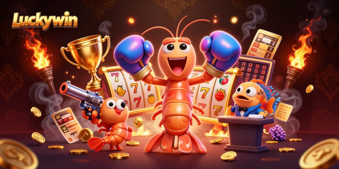 Engage in thrilling moments with Luckywin as 3D characters embody the excitement of slot games.