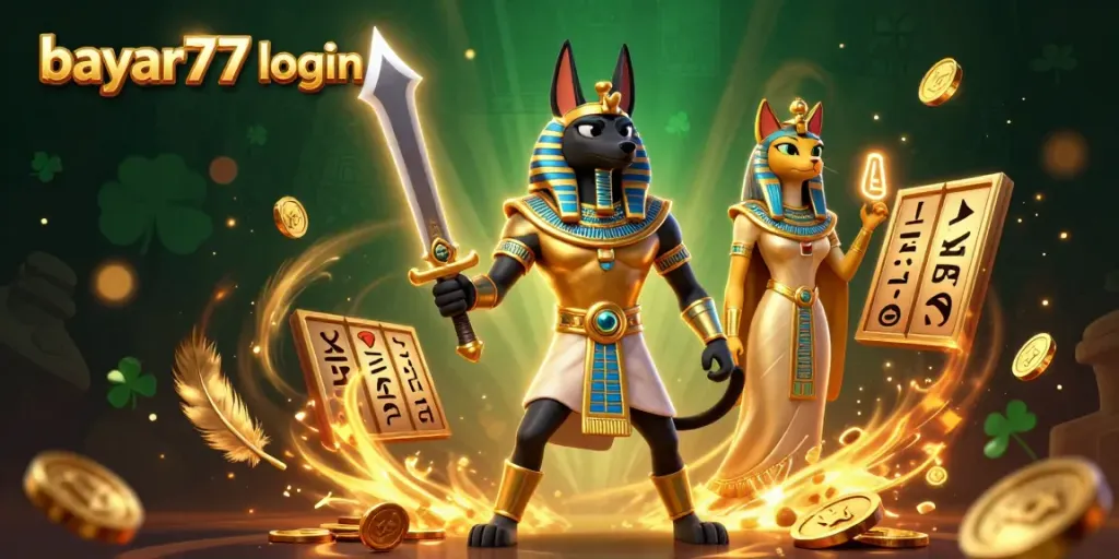 Experience the thrill of gaming with bayar77 login in this vibrant illustrated casino scene.