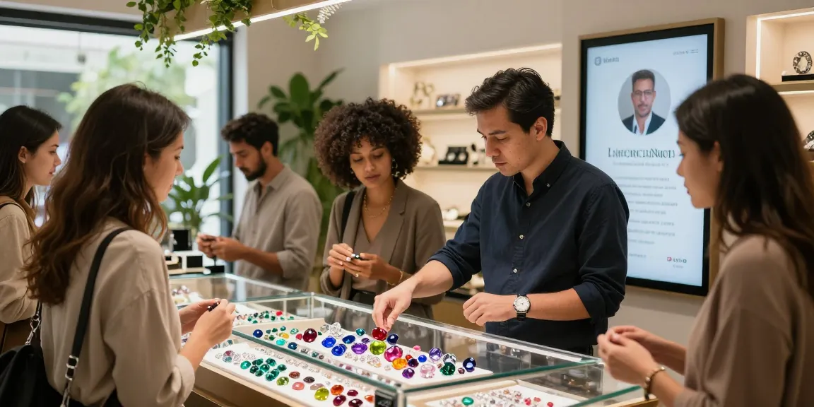Engaging gemstone shopping experience at https://www.mygemspot.com showcasing colorful gems and expert guidance.