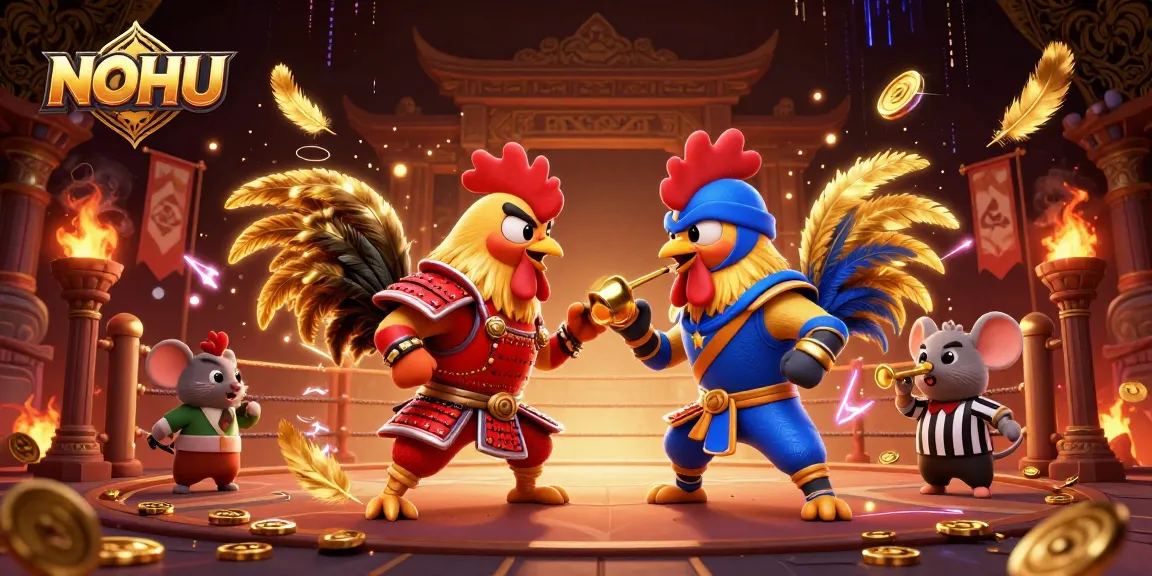 NOHU engaging in a thrilling showdown of skill and strategy amidst a vibrant casino backdrop.