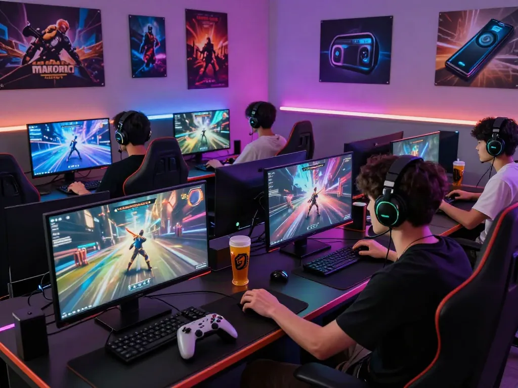 Online gaming session with players engaged in action, showcasing akunjp gaming culture.