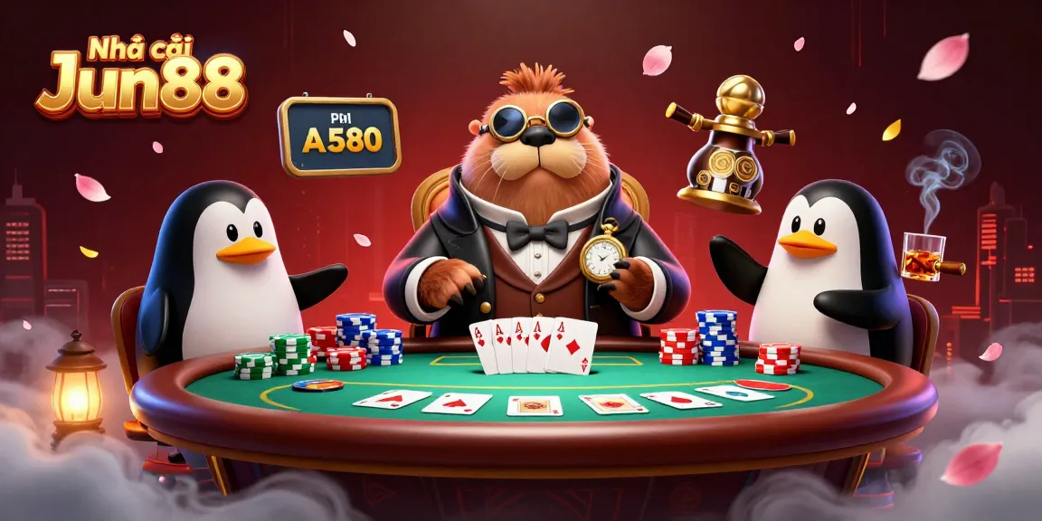 Experience thrilling poker action at Nhà cái Jun88 featuring unique characters in a vibrant underwater setting.
