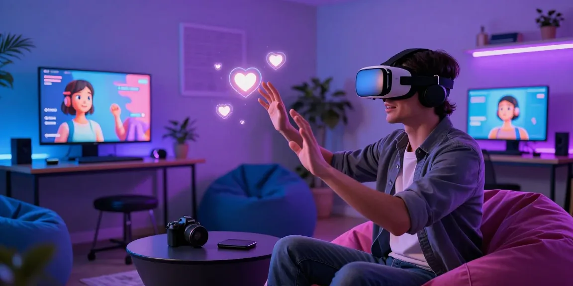 Interactive scene of ai gf experience in a vibrant virtual world with engaging 3D avatars.