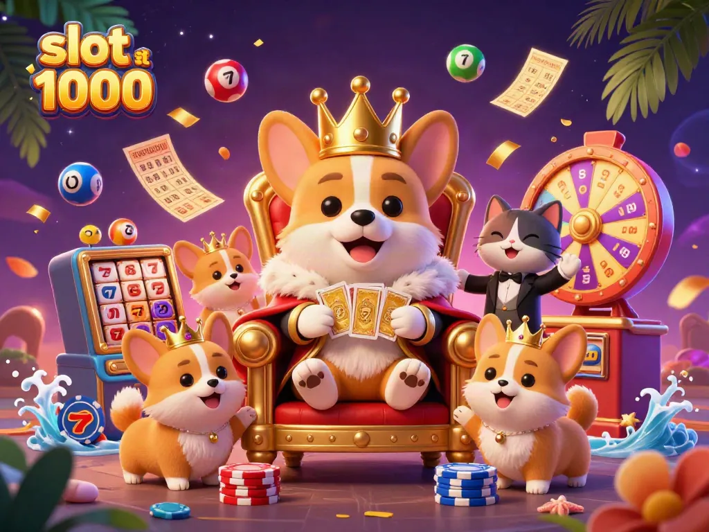 Experience the thrill of gambling with a vibrant scene capturing slot deposit 1000 excitement through colorful characters and game elements.