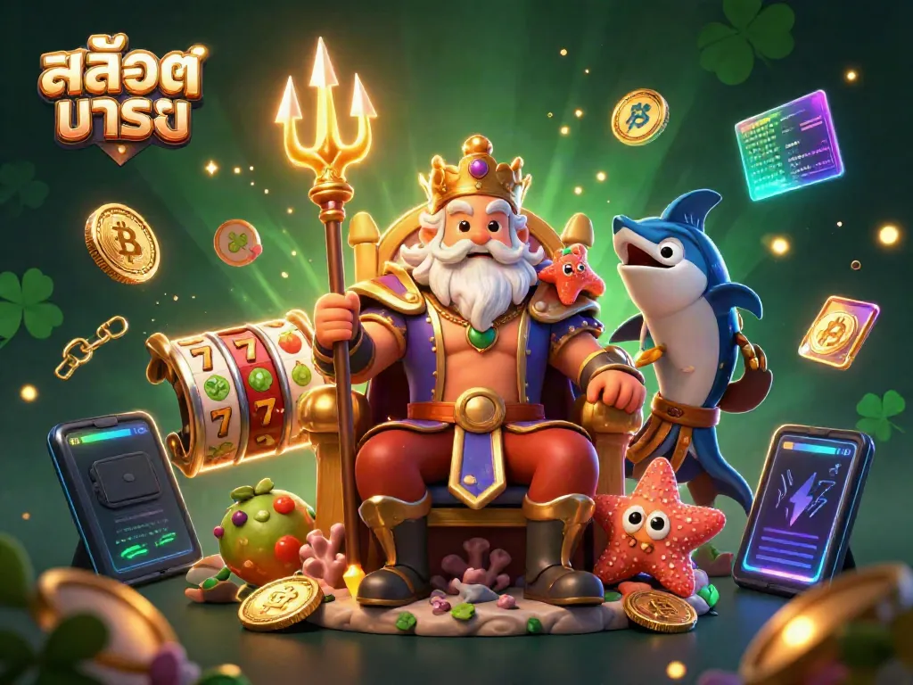 ภาพการ์ตูน 3 มิติ สล็อตมาแรง กับพระราชาเทพนางฟ้าและการ์ดเกมสล็อต