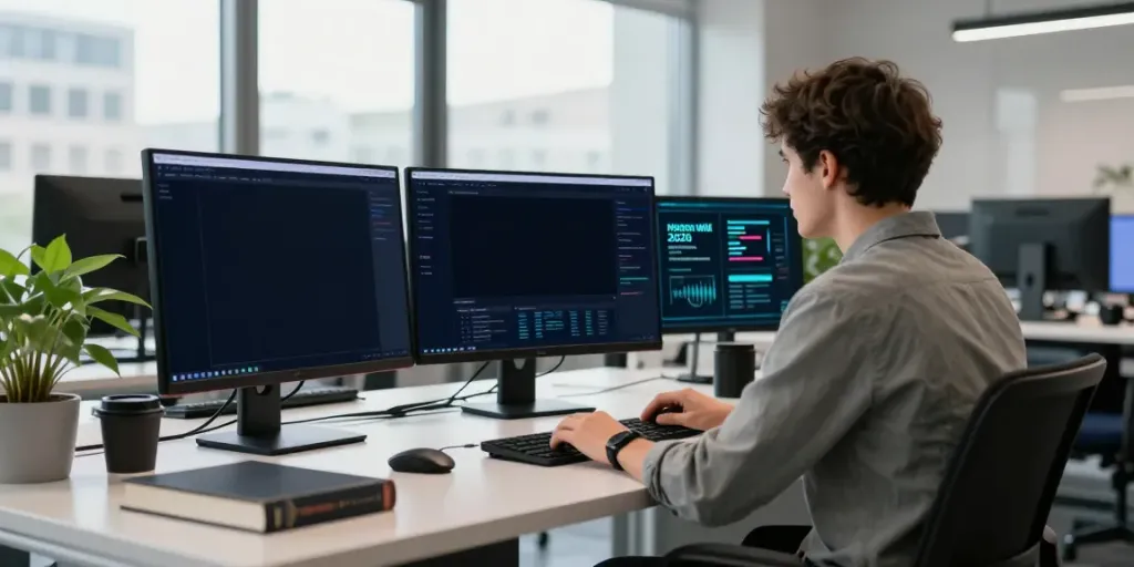Exploring the hidden wiki 2026 in a modern cybersecurity workspace.